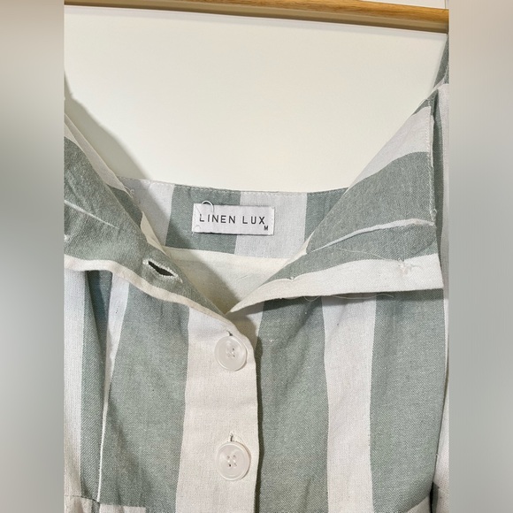 Striped Linen Midi Dress - Picture 4 of 5